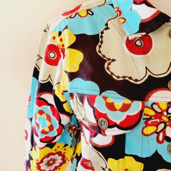 Gandy Couture retro floral jacket size large - Picture 2 of 7
